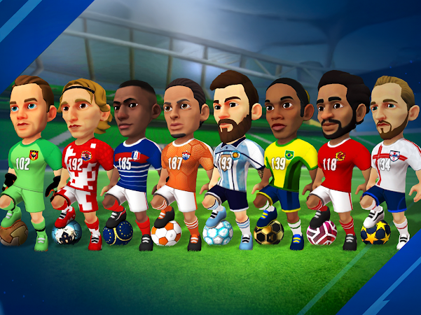 Captura de ecrã de Mini Football — personagens estilizados