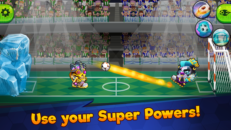 Captura de ecrã de Head Ball 2 — duelo 1v1 em curso